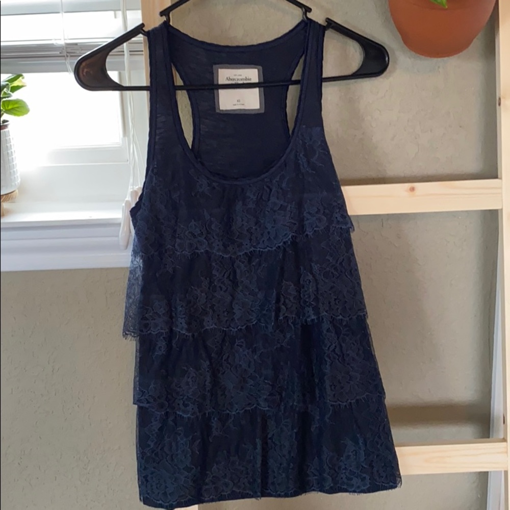 Abercrombie ruffles tank top
